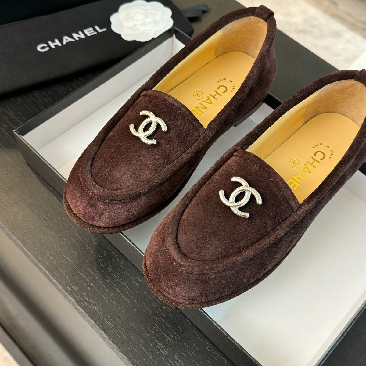 CC Moccasins Earth Brown Suede