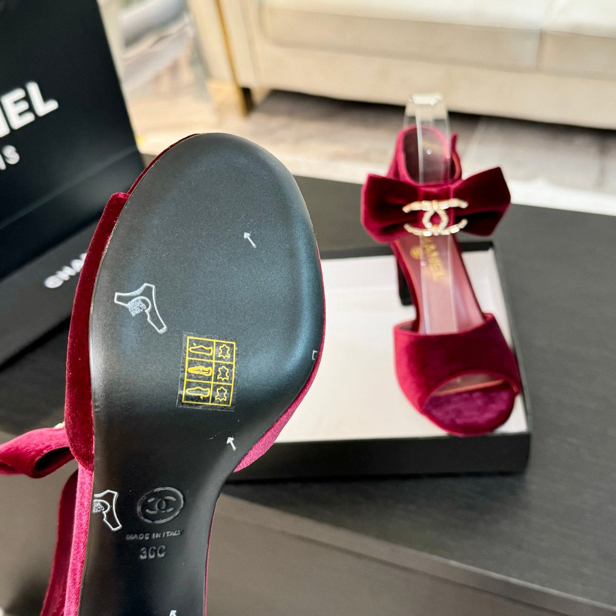 CC Sandals Red Velvet