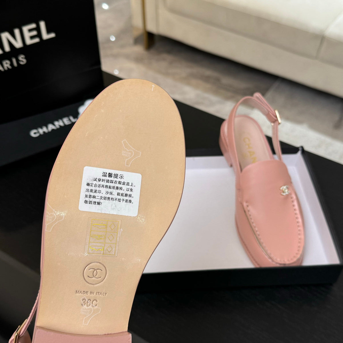 CC 25C Slingback Loafer Pink Patent Leather