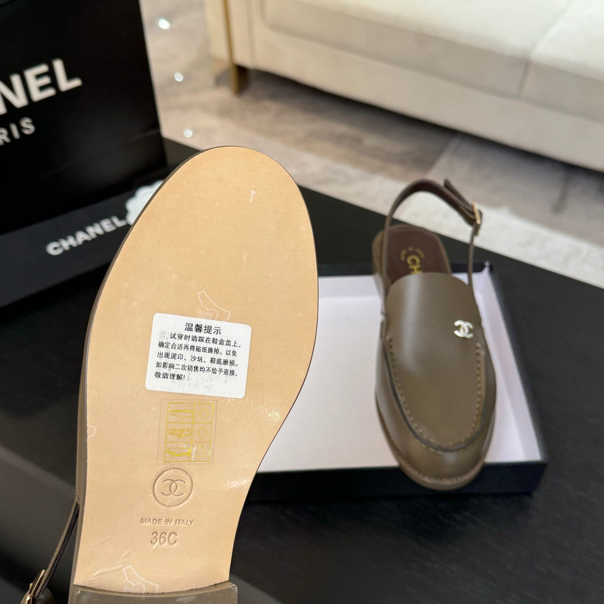 CC 25C Slingback Loafer Bronze Olive Patent Leather