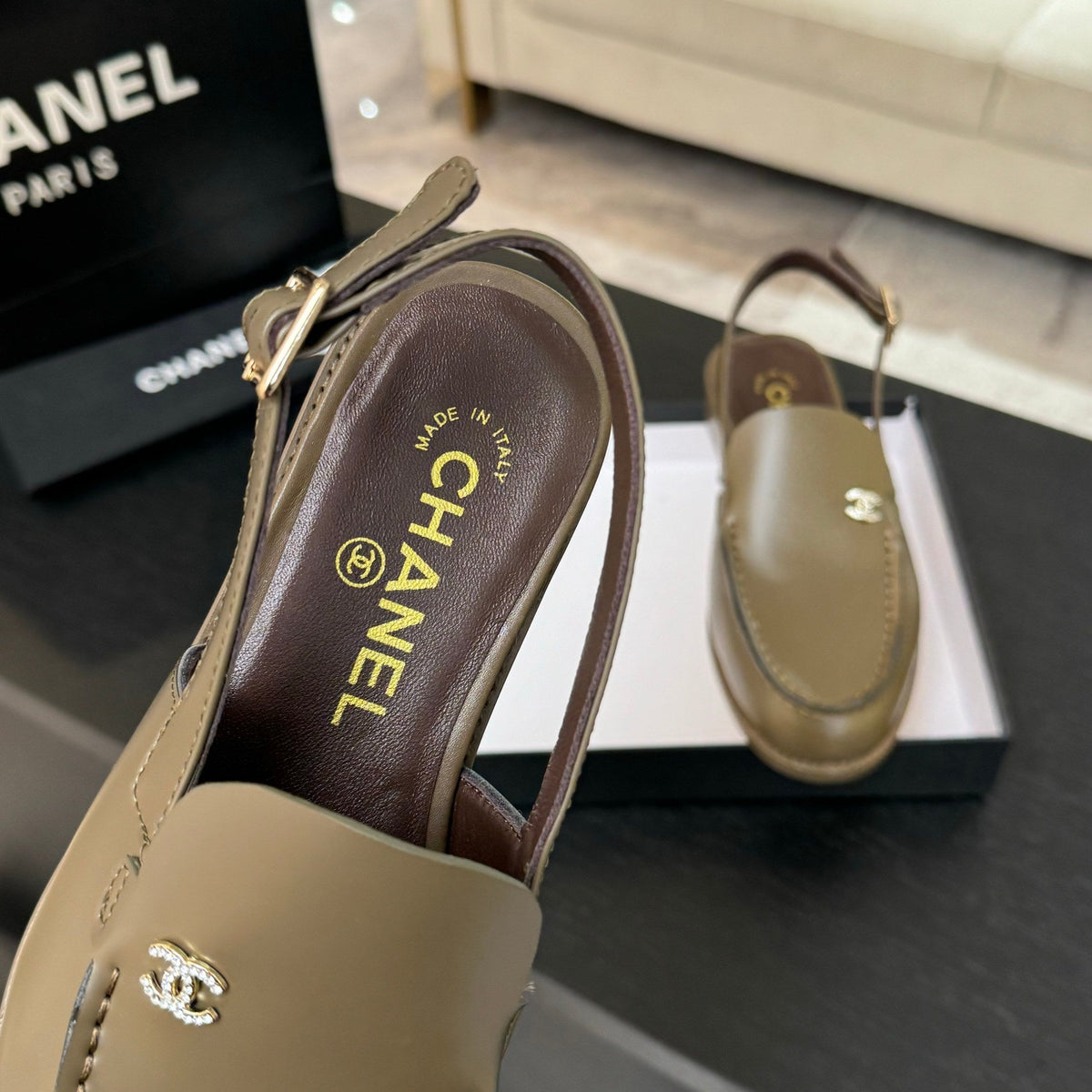 CC 25C Slingback Loafer Bronze Olive Patent Leather
