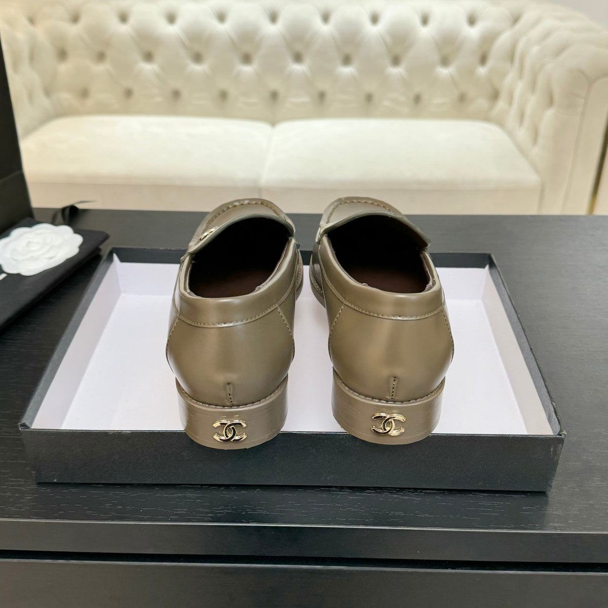 CC 25C Moccasins Bronze Olive Patent Leather