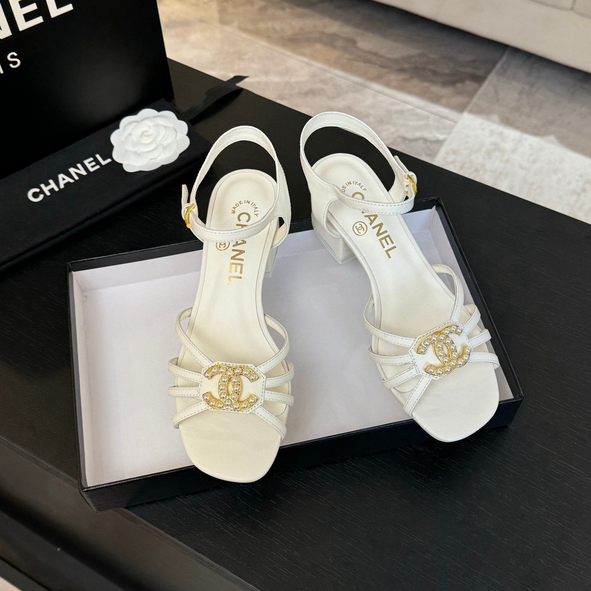 CC 45mm Sandal White Sheepskin 212927