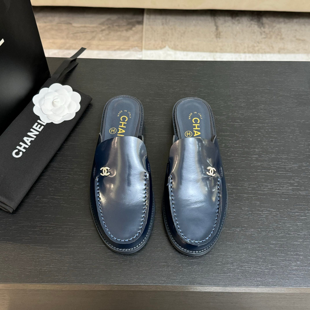 CC 25C Mule Dark Blue Calfskin
