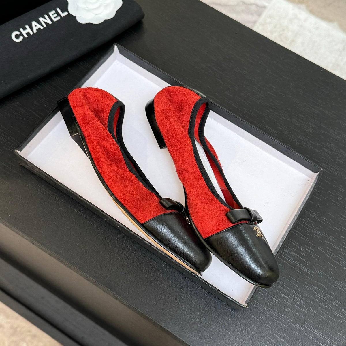 CC Ballet Flats Red Cowhide 313471