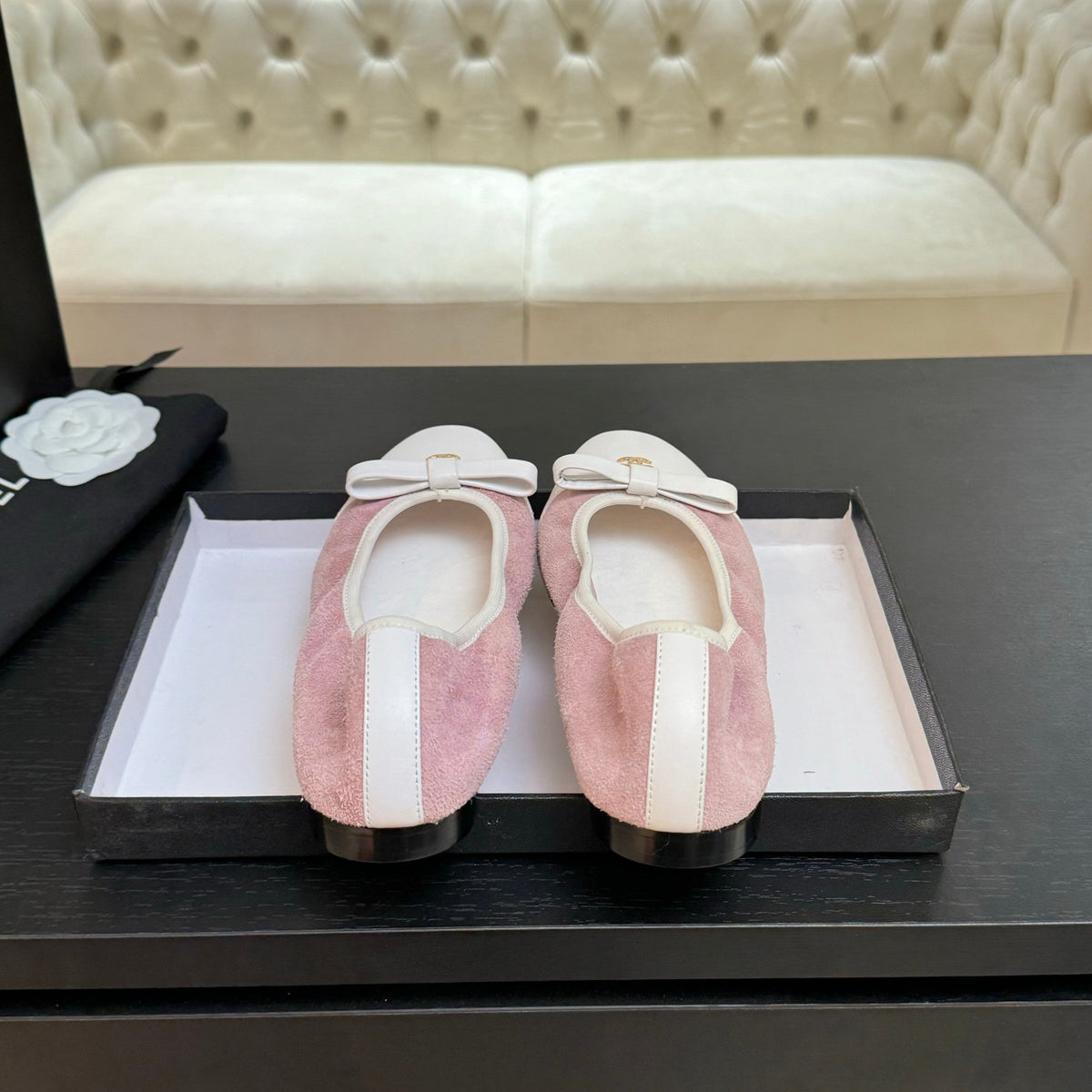 CC Ballet Flats Pink Cowhide 313473
