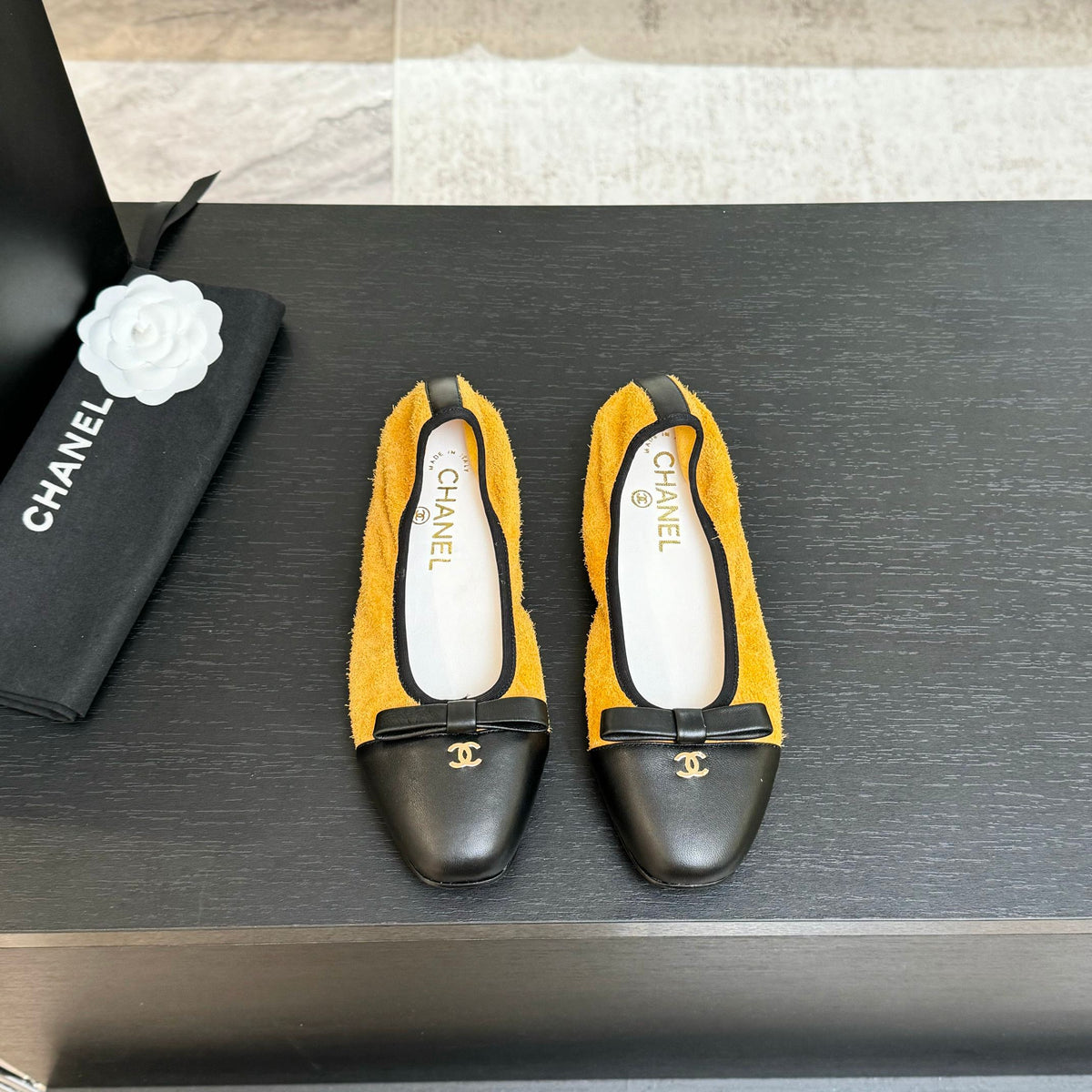 CC Ballet Flats Yellow Cowhide 313474