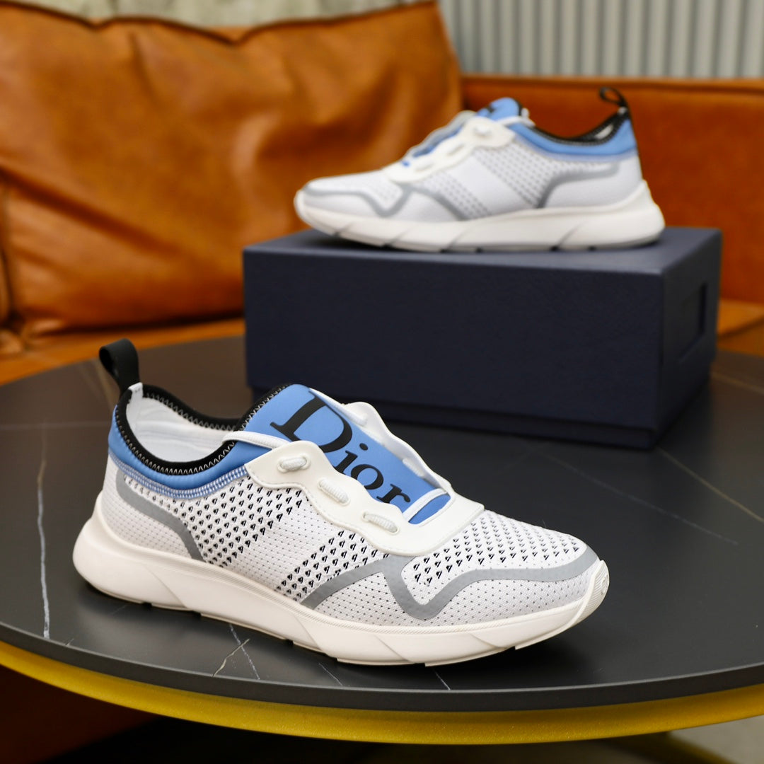 CD B21 Sneaker White Blue Knitted 643605