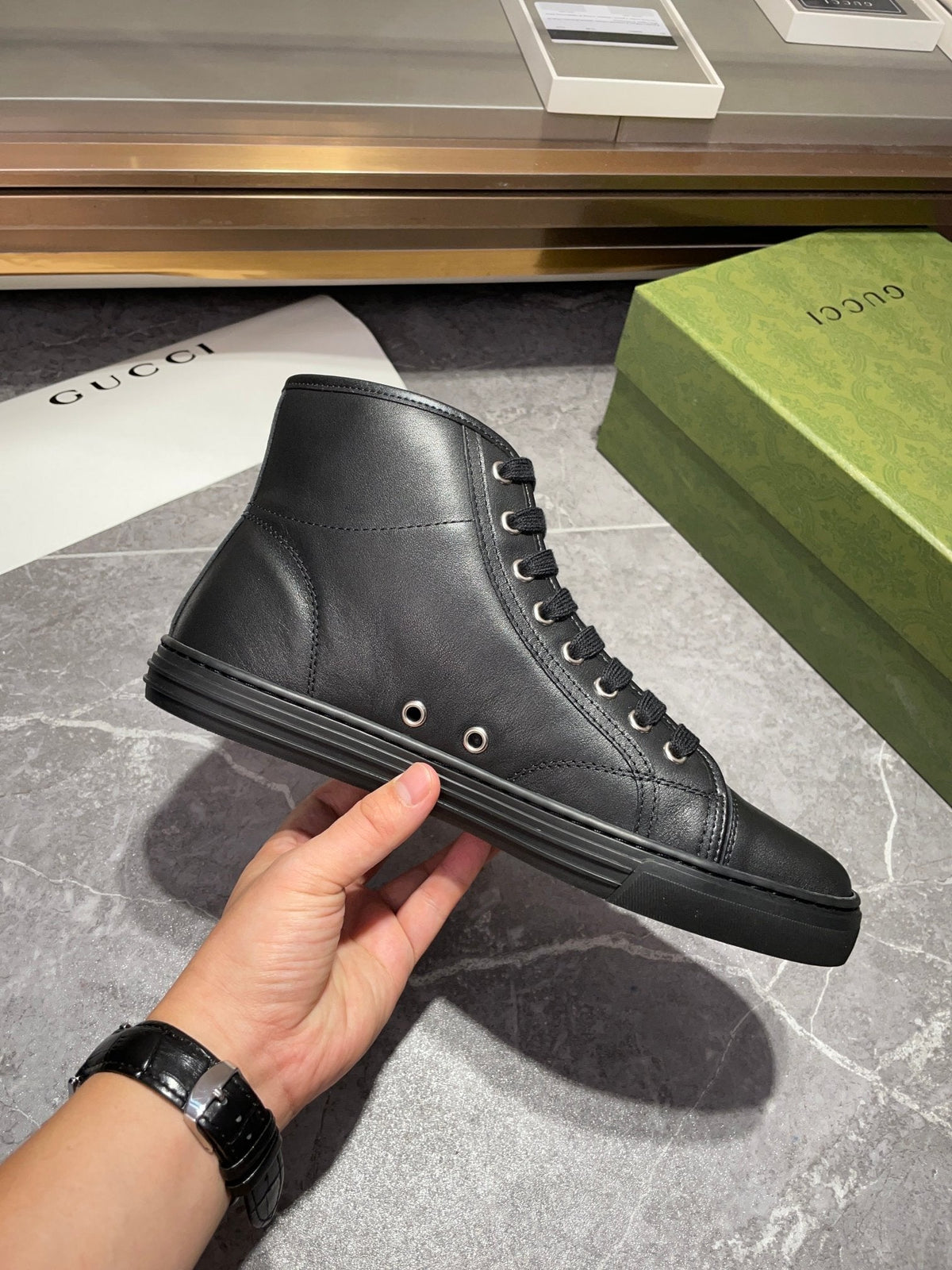 GG Men's Boots Black Black 537088