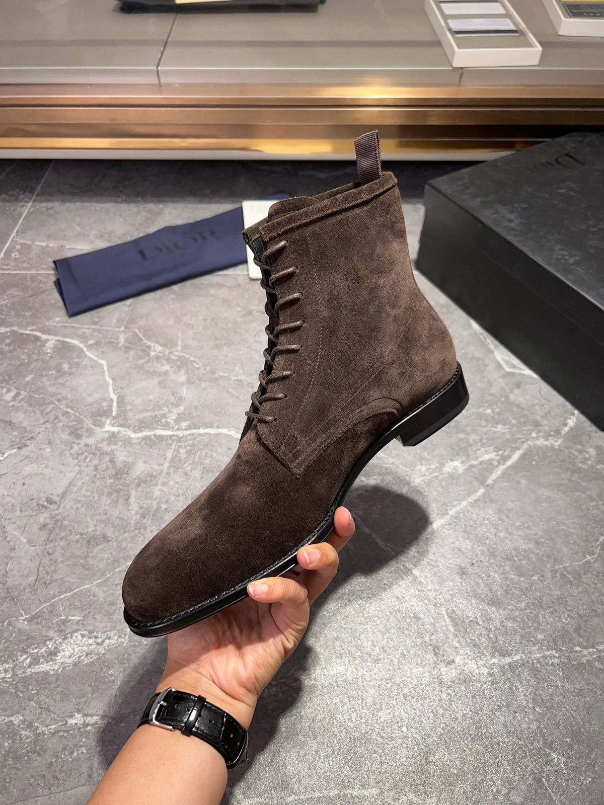 CD JUMP LACE-UP BOOT BROWN SUEDE