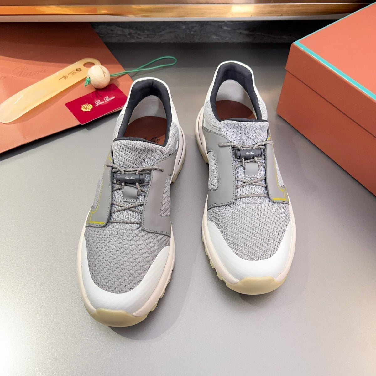 LP TRAIL HIKER WALK SNEAKER LIGHT GRAY MESH BREATHABLE