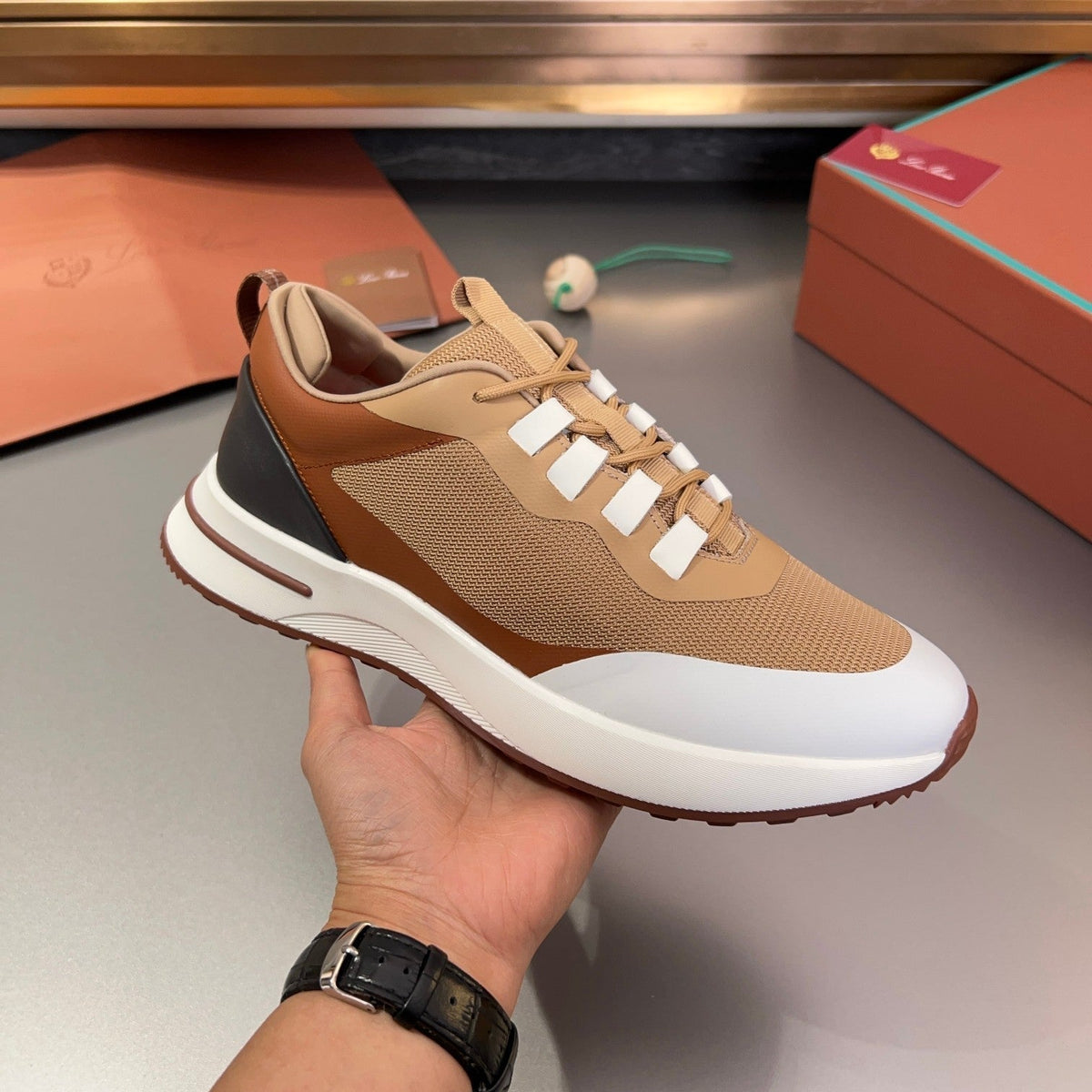 LP BRUNELLO SNEAKERS TAWNY MESH BREATHABLE