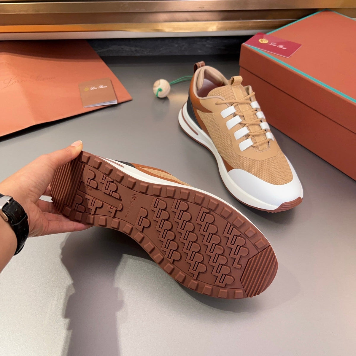 LP BRUNELLO SNEAKERS TAWNY MESH BREATHABLE