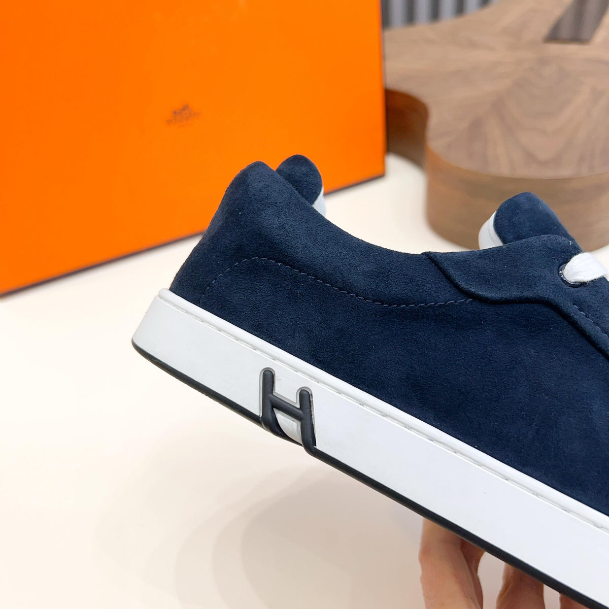 HM Men's Sneaker Navy Blue Suede 602545