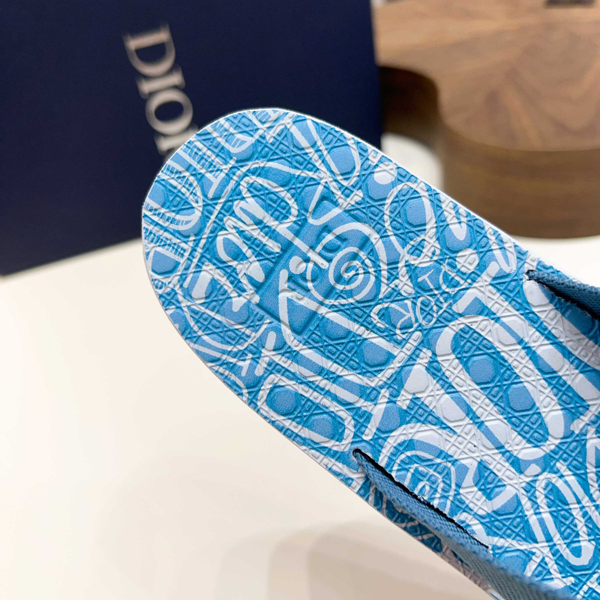 CD Alias Thong Sandals Blue Print Fabric 639094