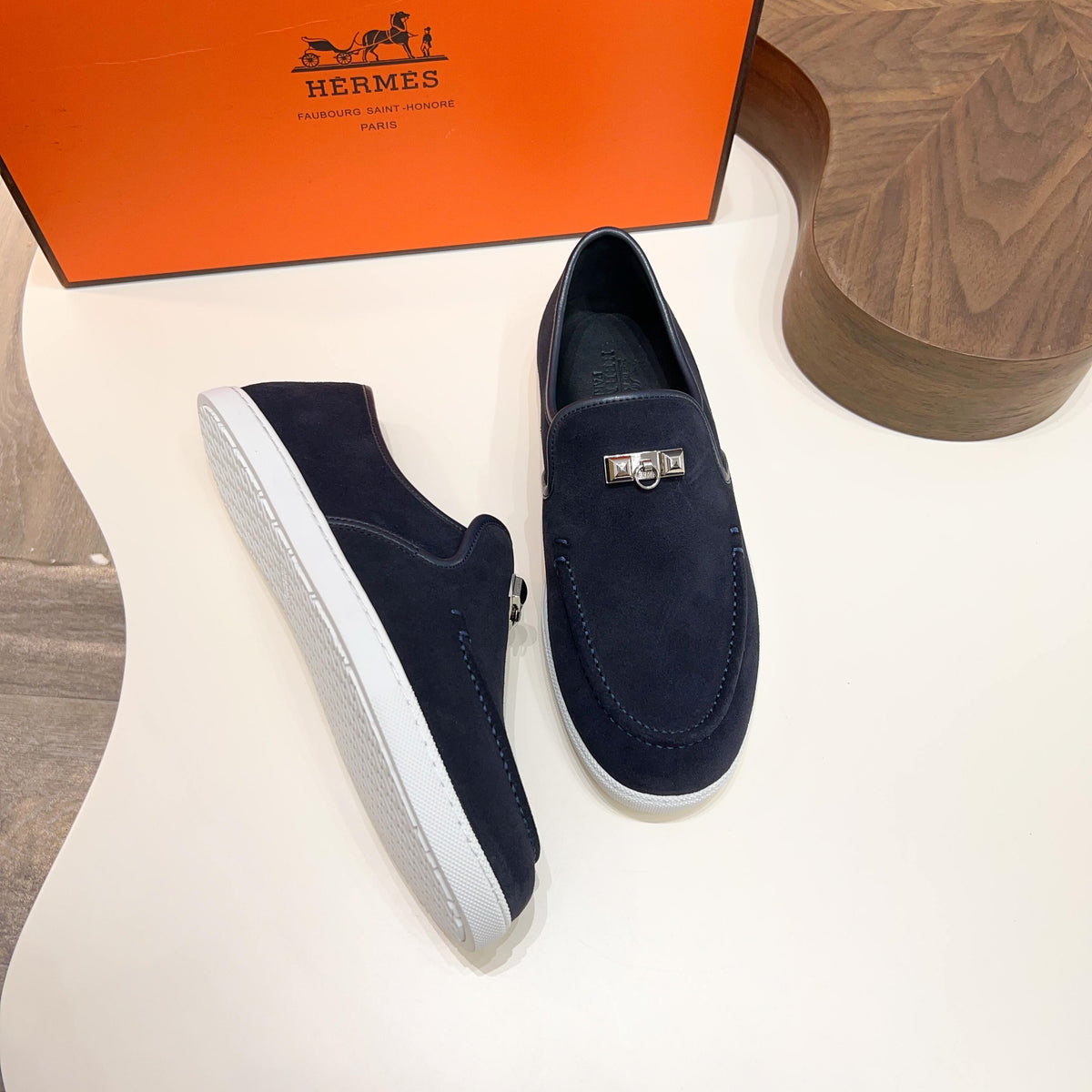 HM Men's Jour Loafer Navy Blue Suede 687431