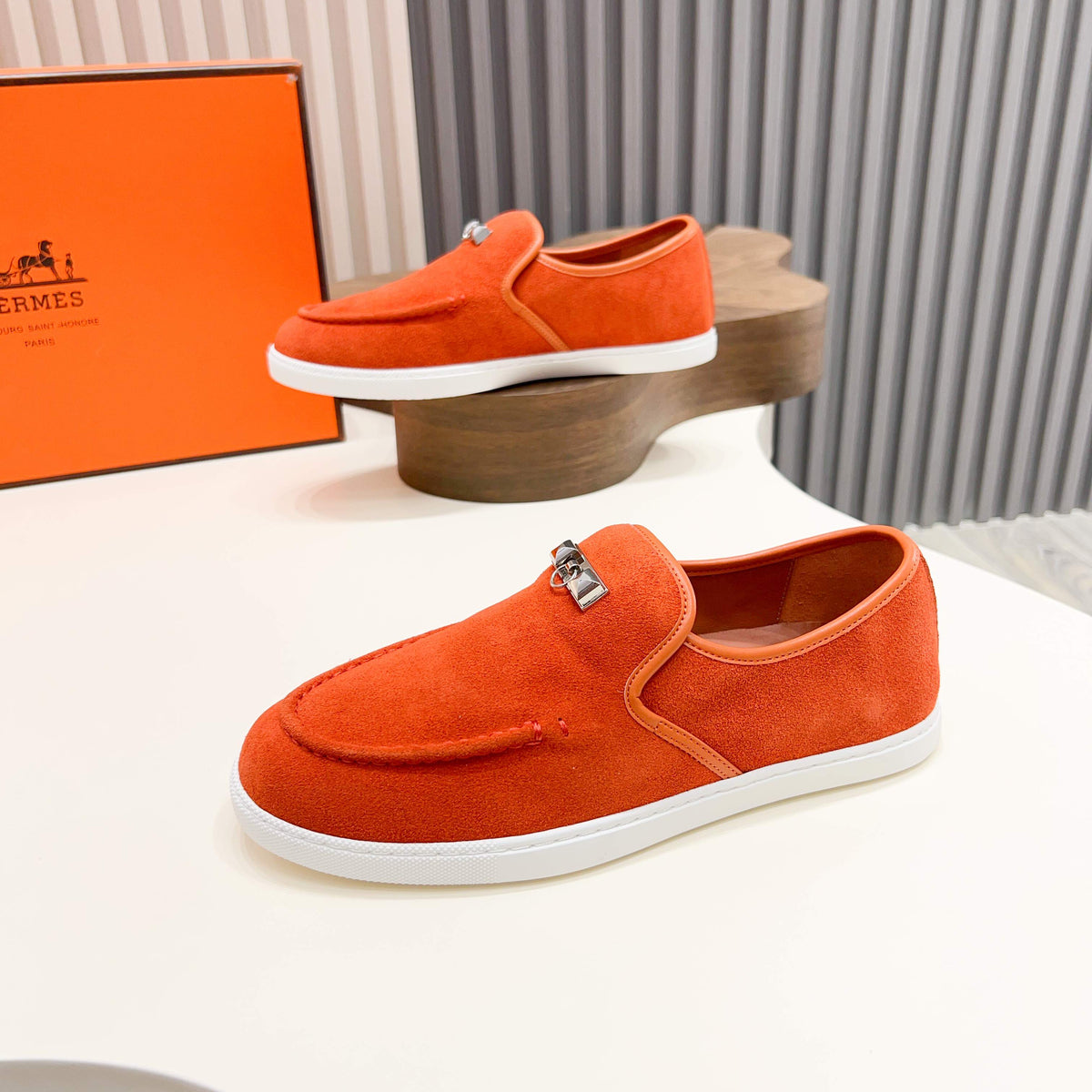 HM Men's Jour Loafer Orange Suede 687436