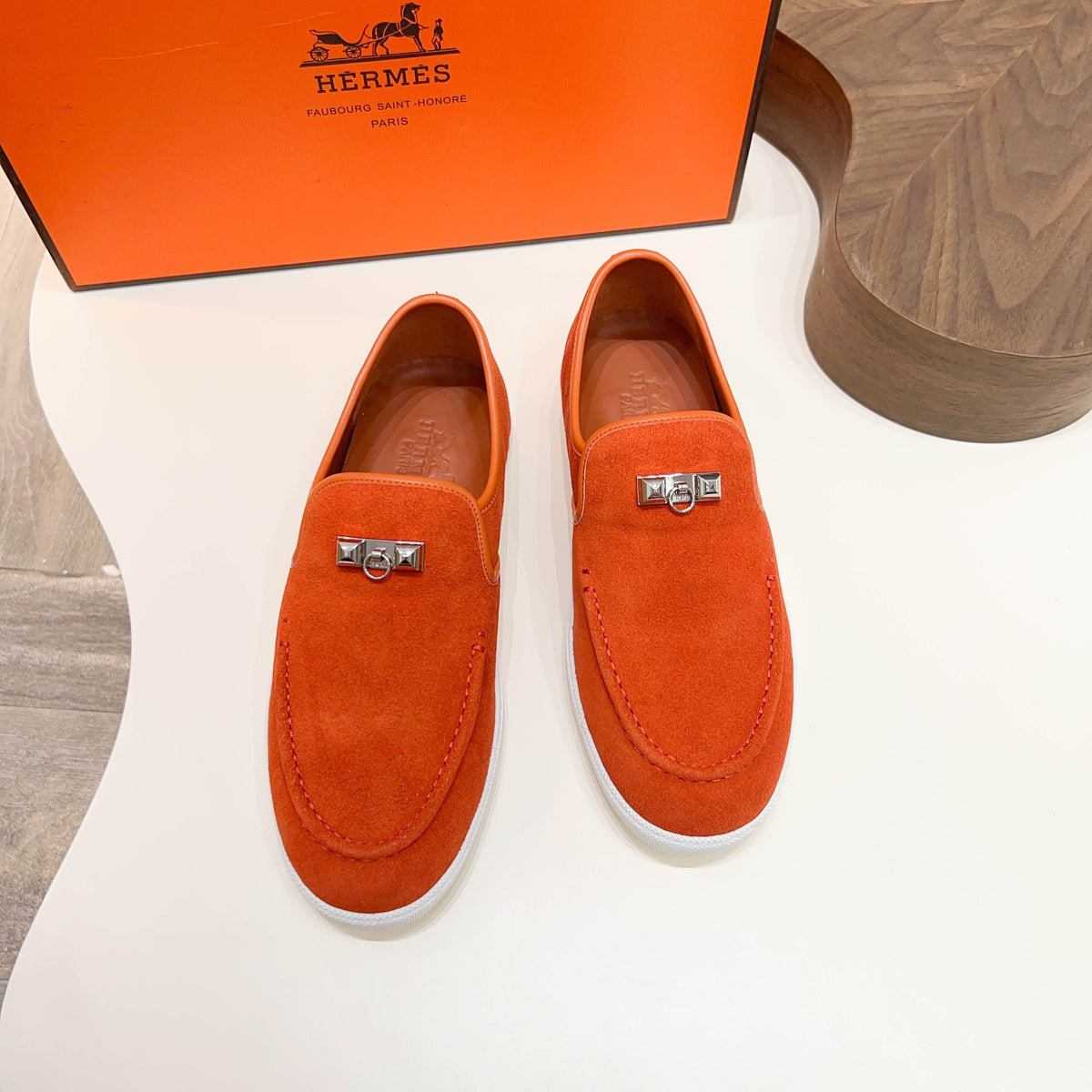 HM Men's Jour Loafer Orange Suede 687436