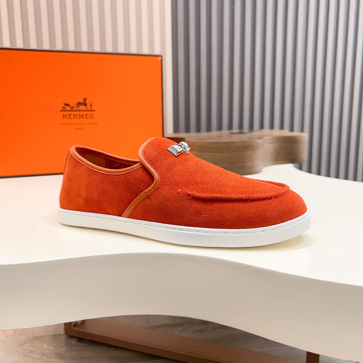 HM Men's Jour Loafer Orange Suede 687436