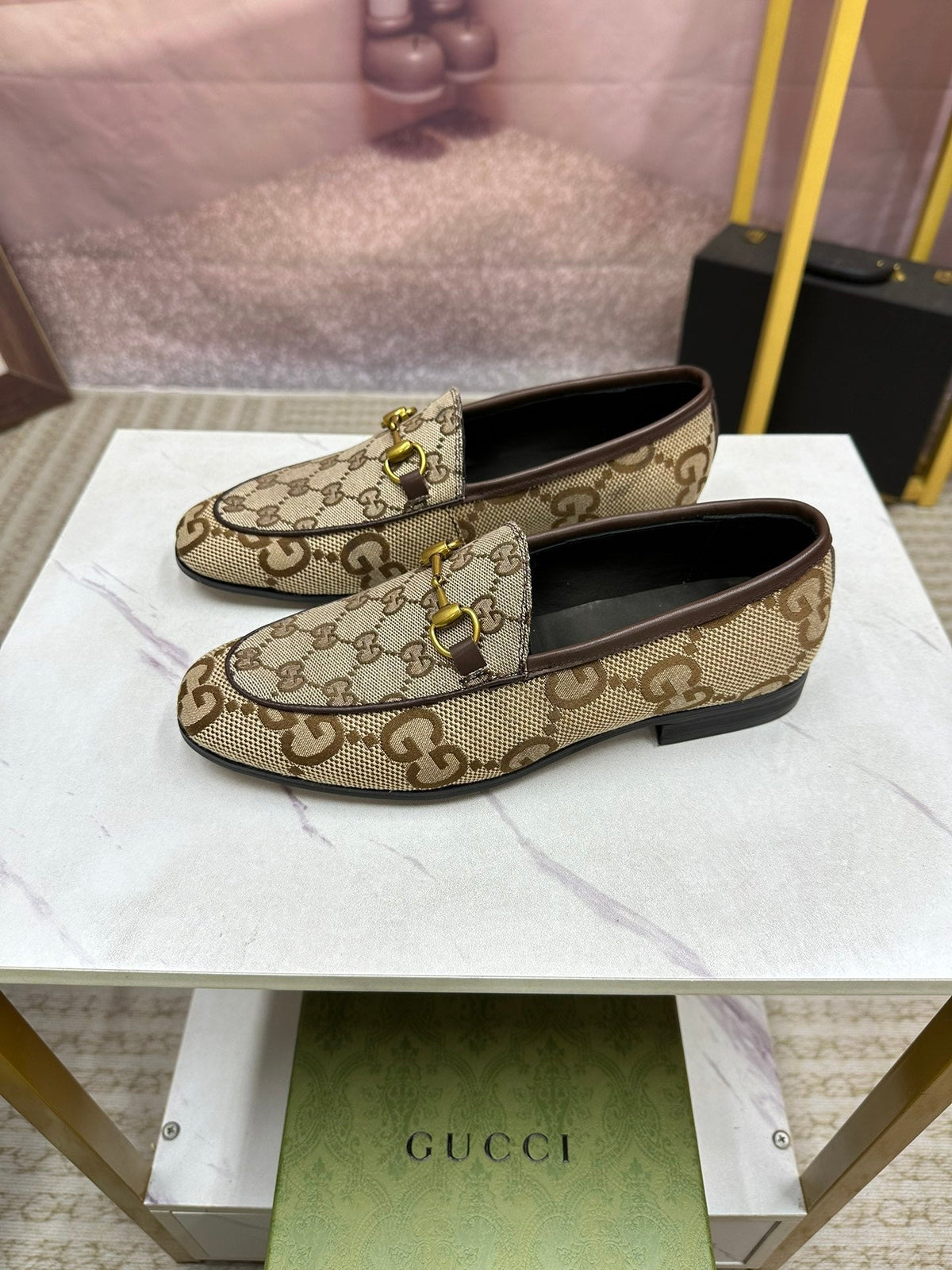 GG Men's Loafer Brown Canvas 881100
