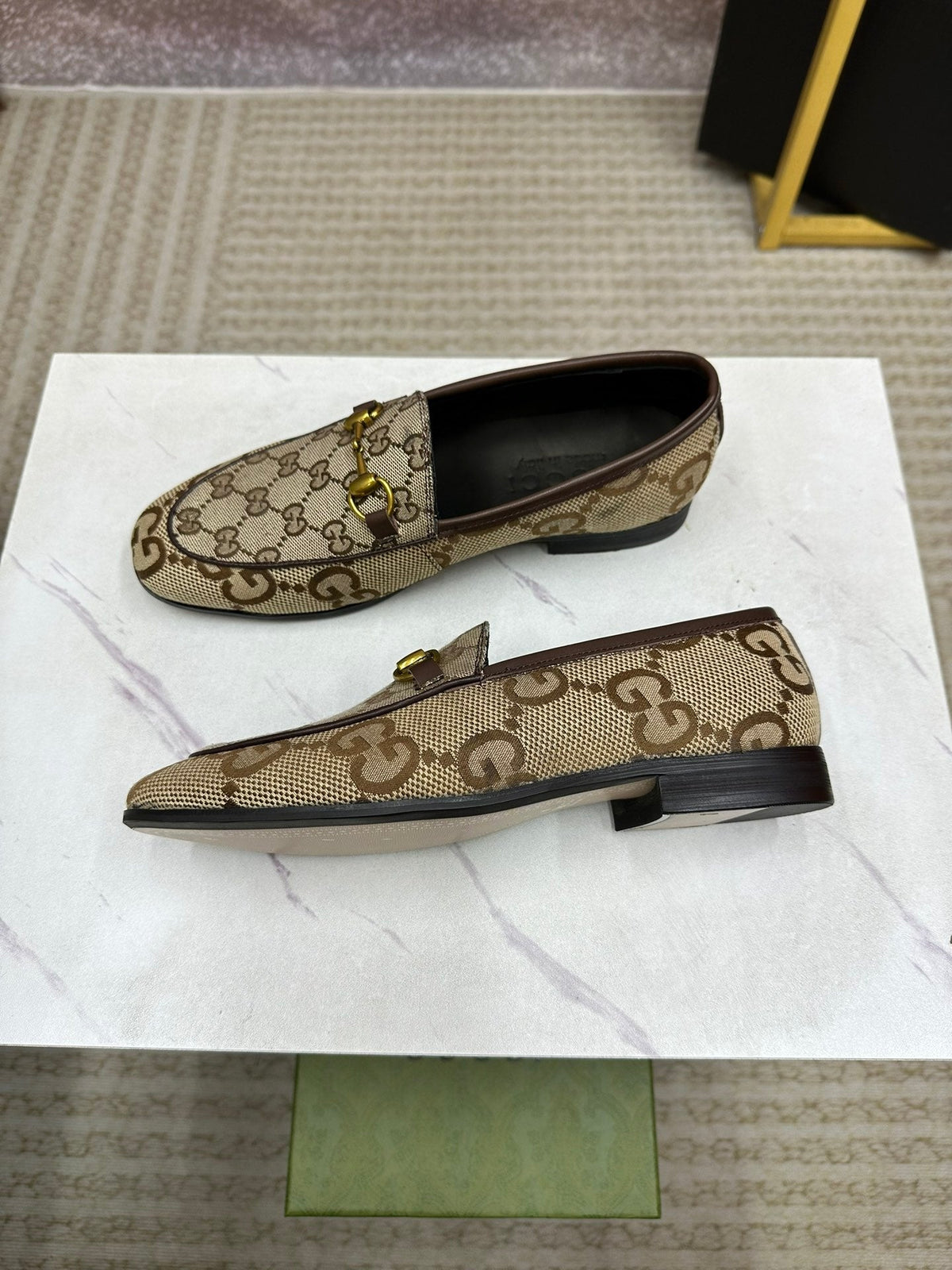 GG Men's Loafer Brown Canvas 881100