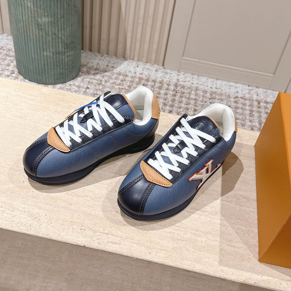 LV 25 Buttersoft Sneakers Dark Blue Calfskin 576985