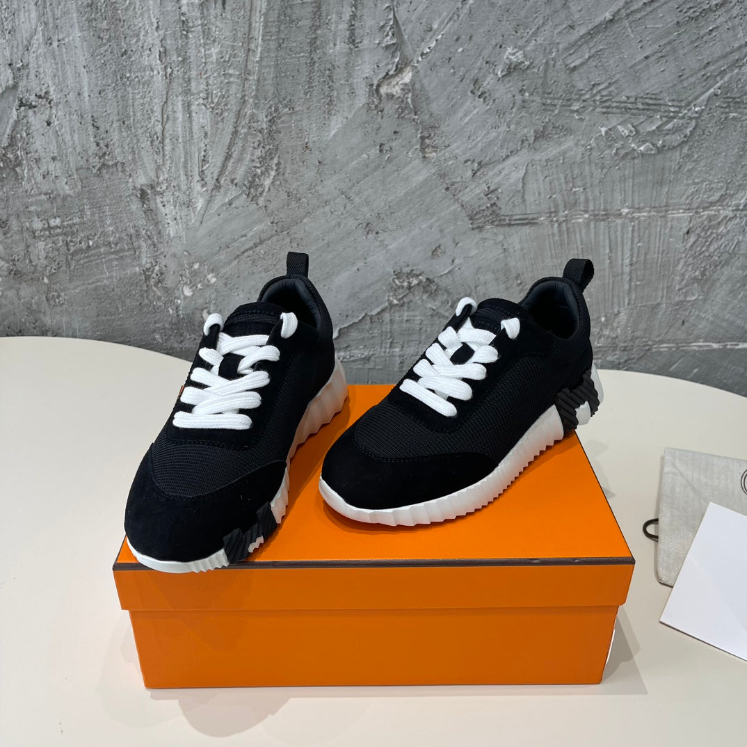 HM Bouncing 35 Sneakers Black Canvas & Suede Goatskin H Black