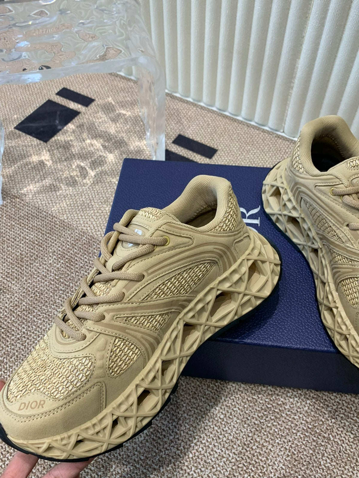 CD Sneaker B35 In Dark Beige Suede And Fabric 113125