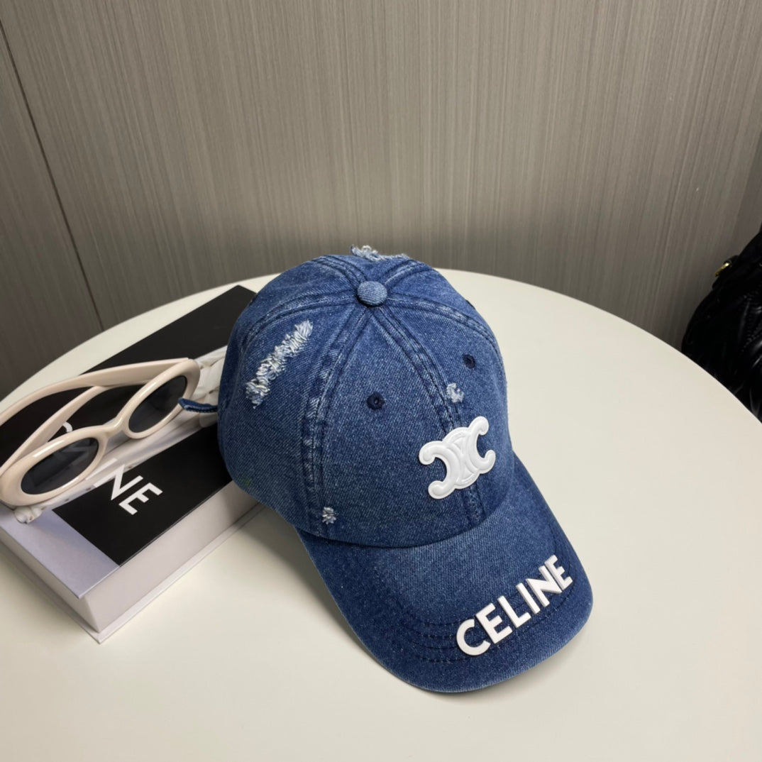 Celin Cap Blue Denim Fabric 210351