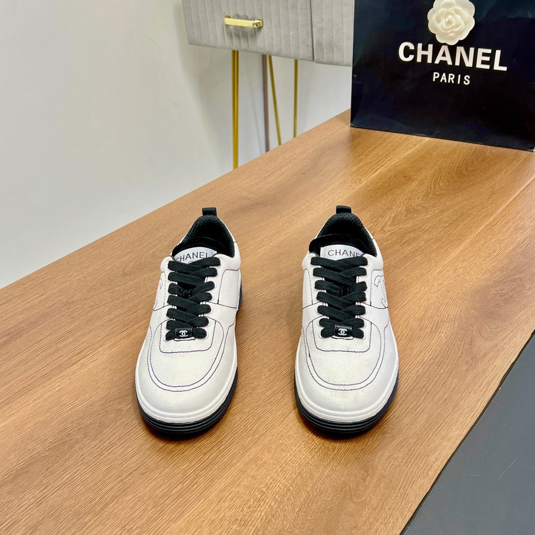 CC Sneaker 25mm In White Soft Denim 149496