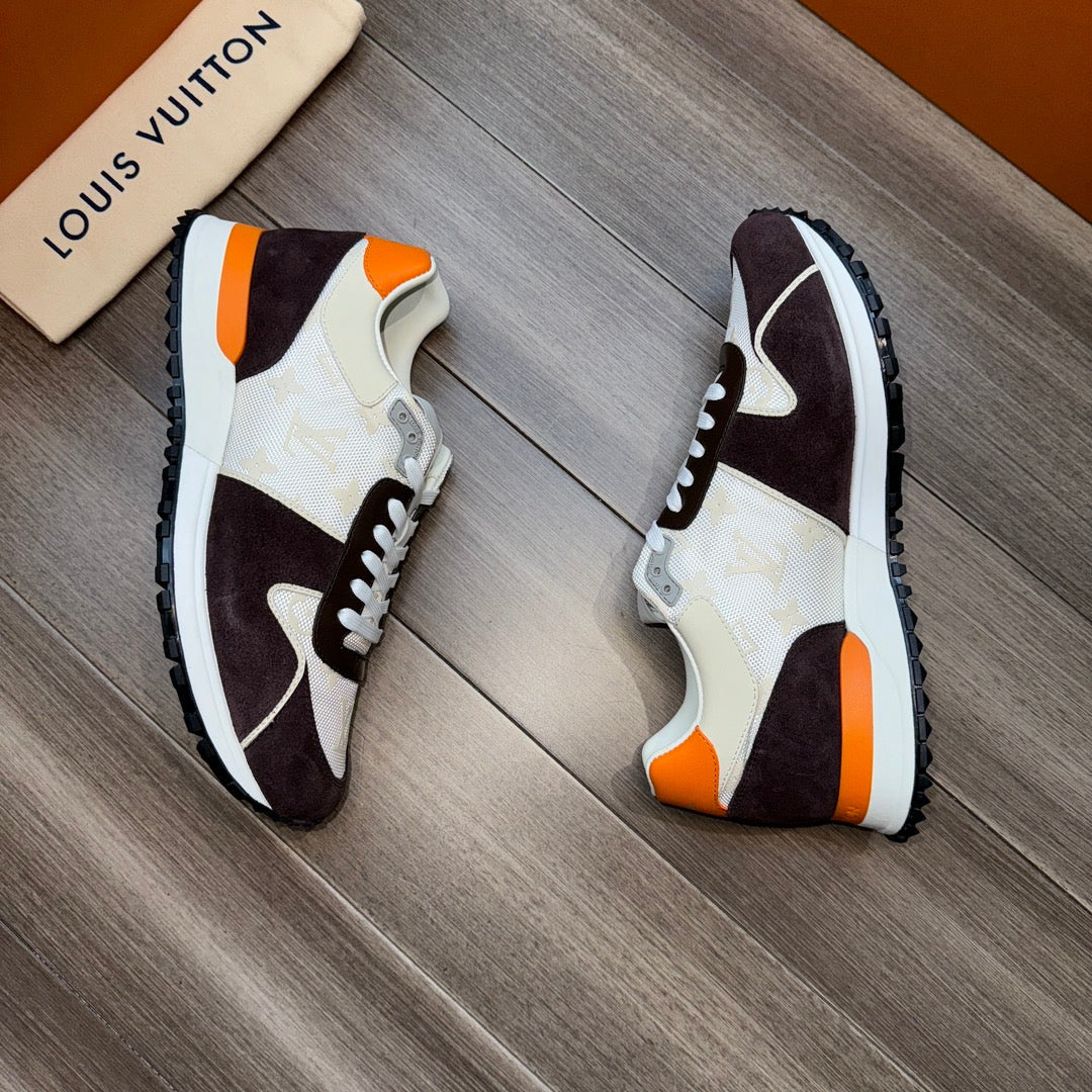 LV RUN AWAY SNEAKERS CHOCOLATE BROWN MIX GREY