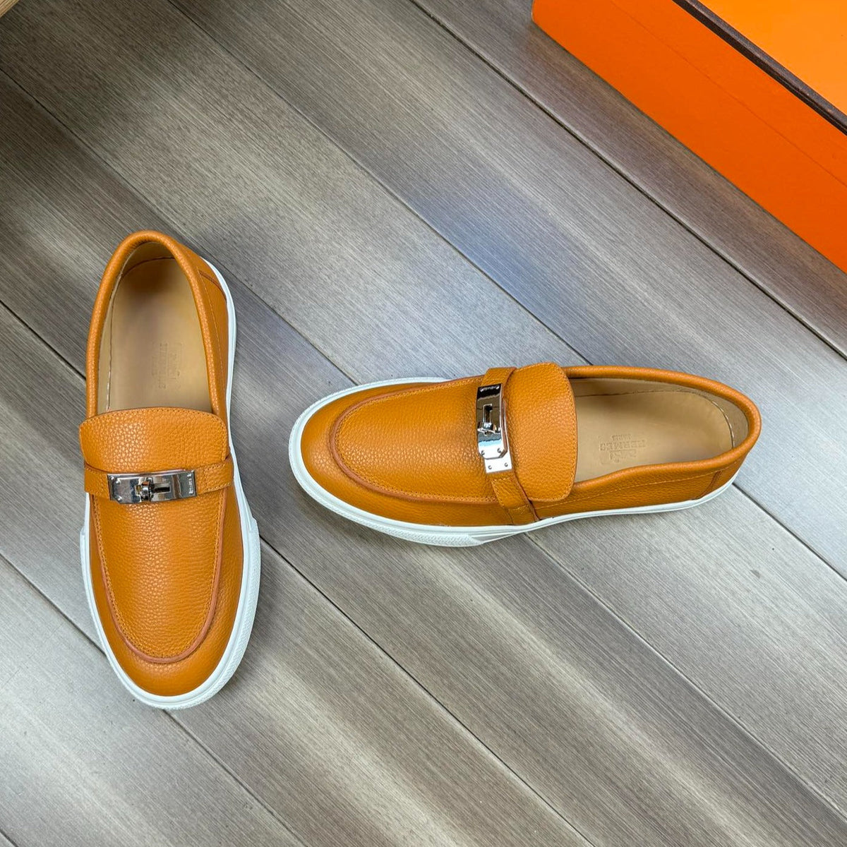 HM GAME SLIP-ON SNEAKER BRONZE CALFSKIN