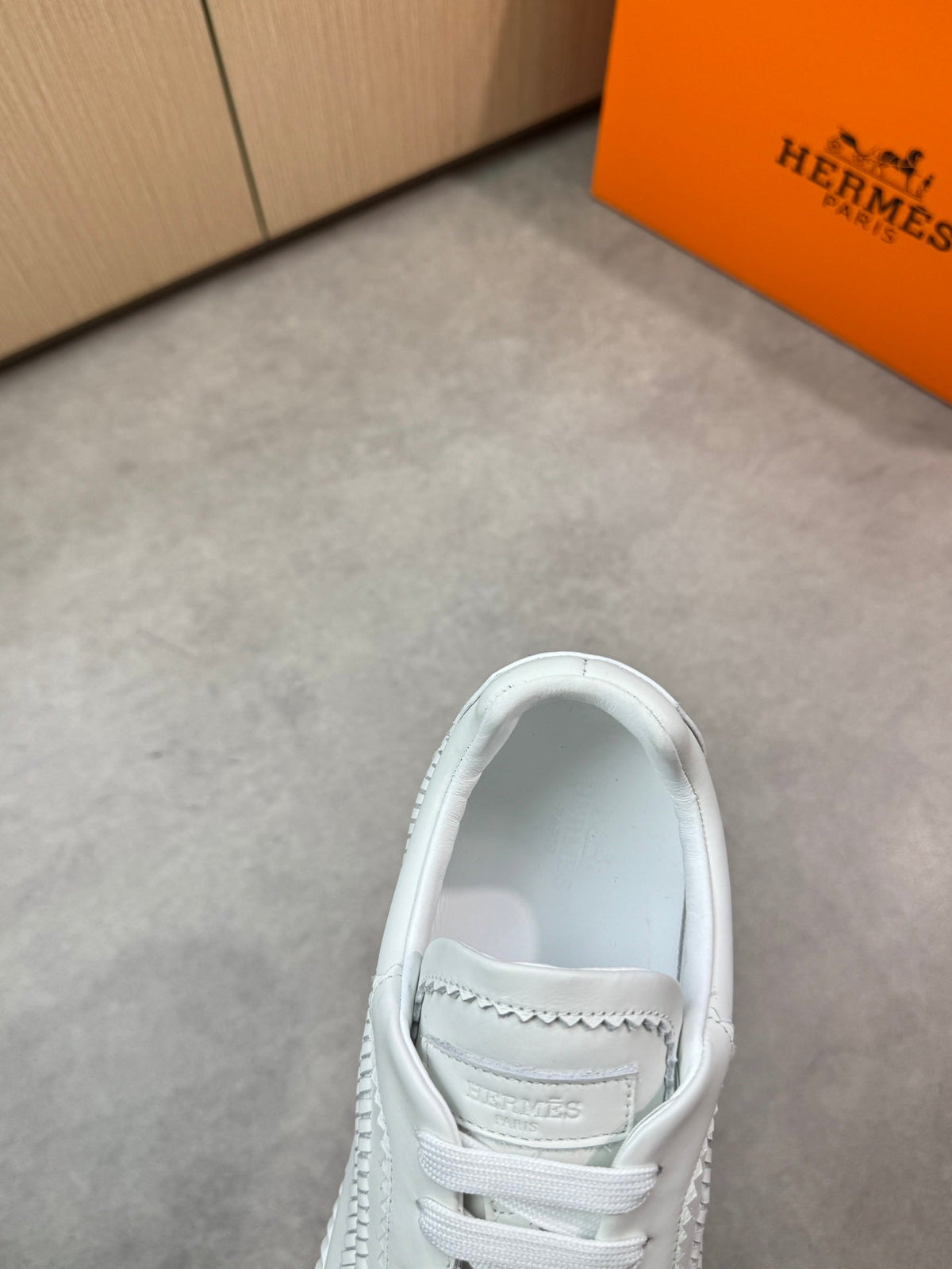 HM Men's Bouncing Sneaker White Calfskin 696026