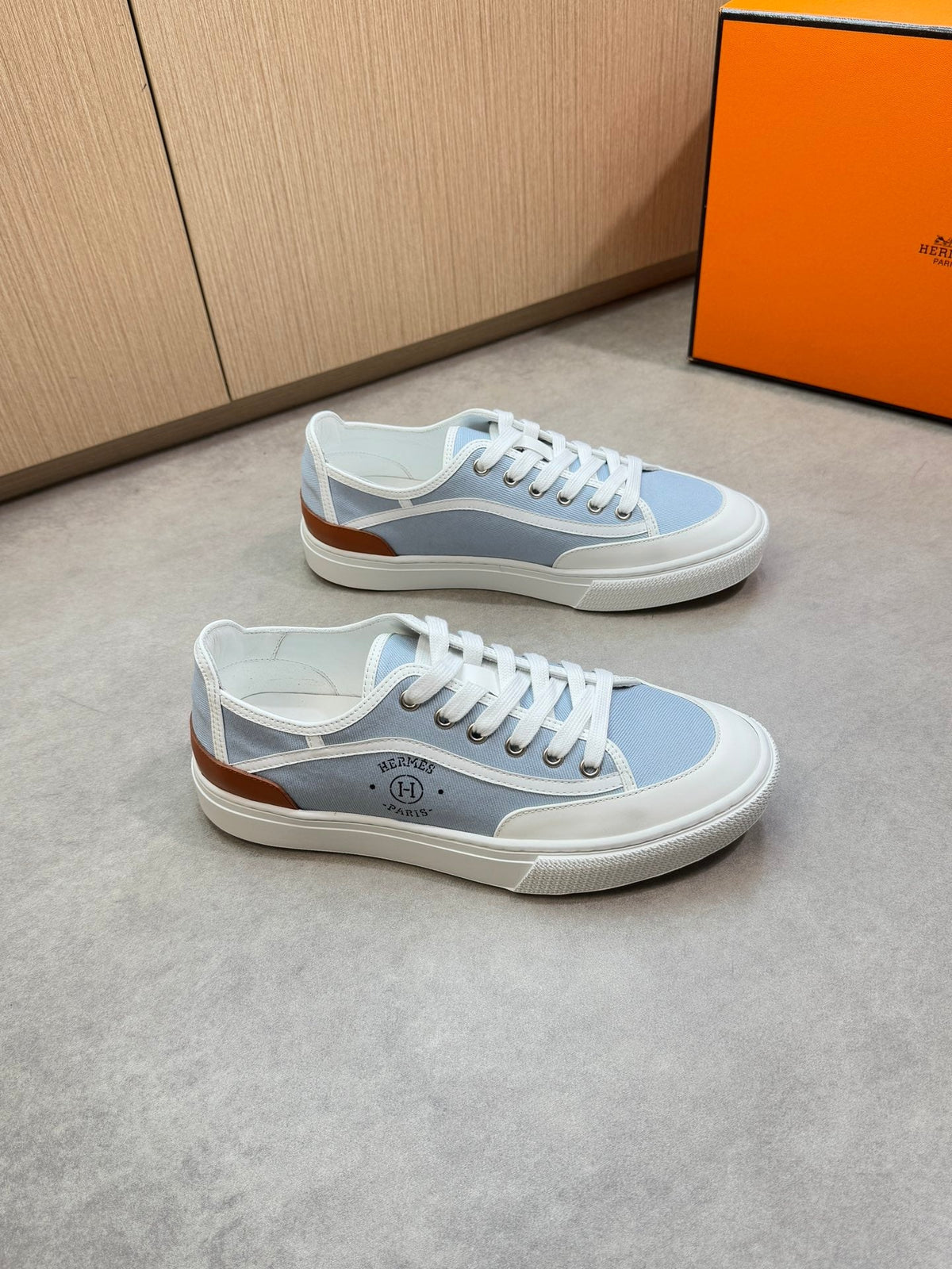 HM Men's Get Sneaker Blue Denim Calfskin 696207