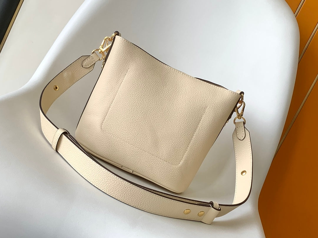 LV Lock and Walk Bag White Gold Cowhide 241224