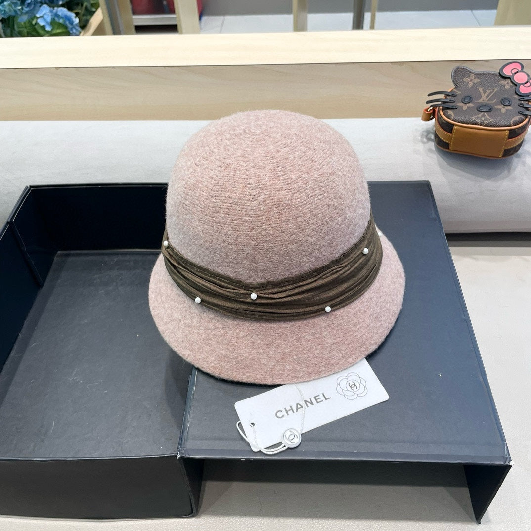 BUCKET HAT IN ROSY BROWN WOOL BLEND 426248
