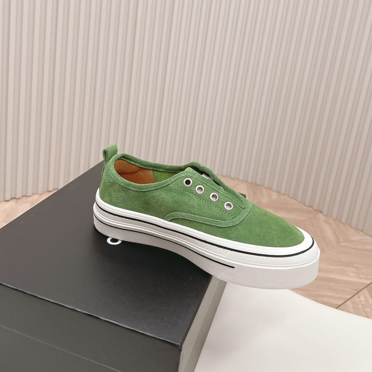 Double C Platform Biscuit Shoes Fabric Cool Green
