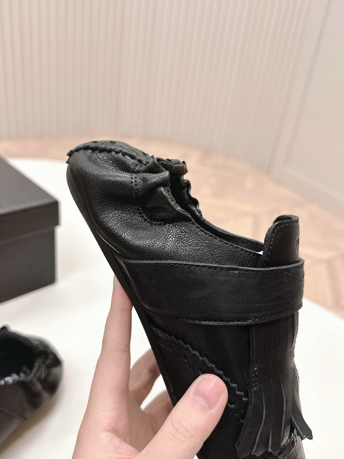 PRA 26S Ballet Flats Black Calfskin 600587