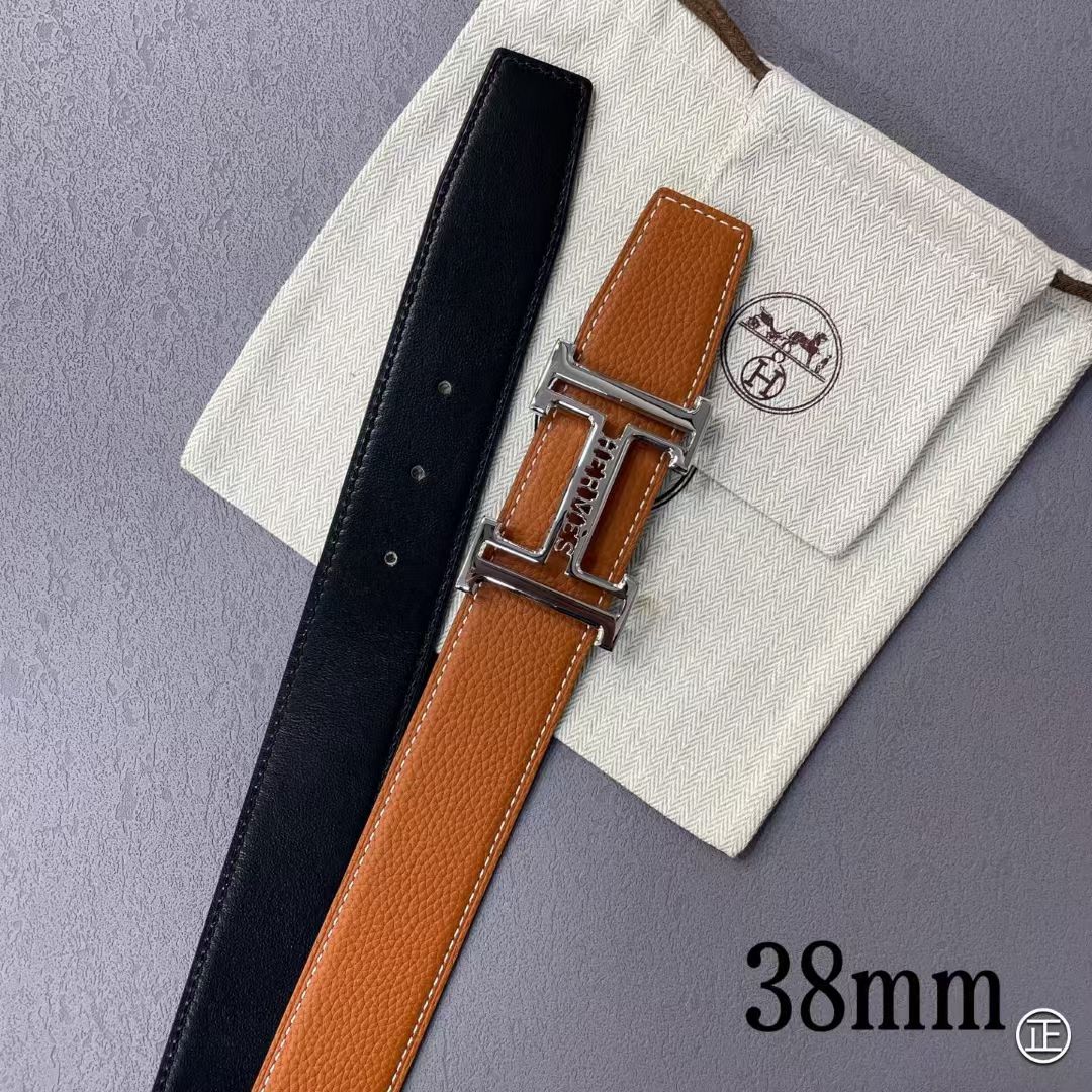 HM Buckle H Belt 38mm Calfskin 187197