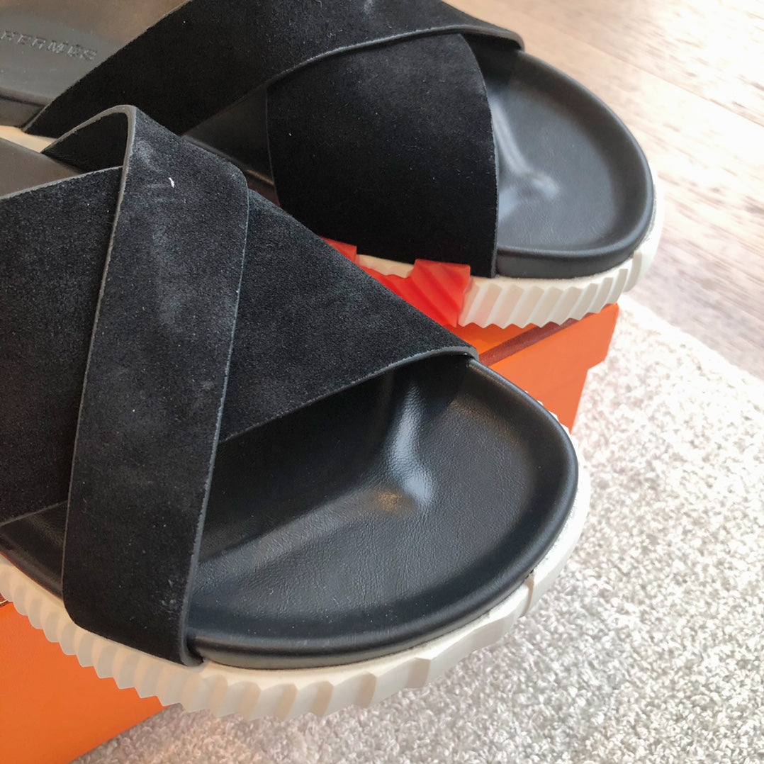 HM INFRA SANDAL BLACK SUEDE