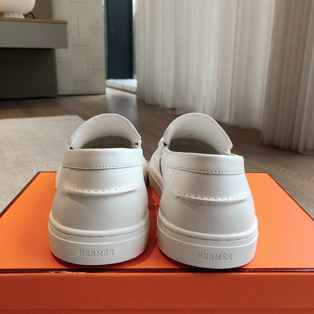HM IKE SLIP-ON SNEAKER WHITE CALFSKIN