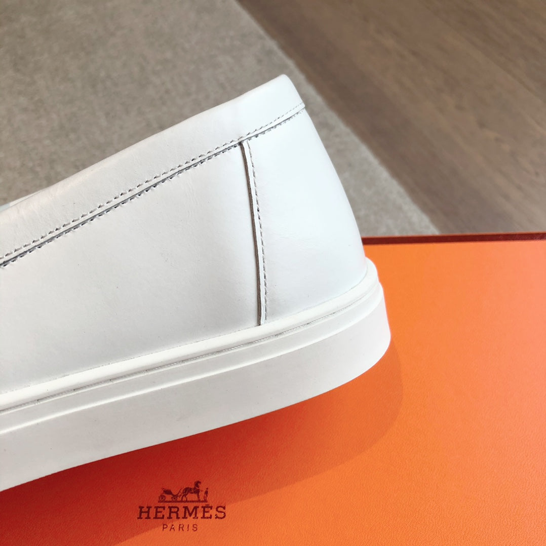 HM GAME SLIP-ON SNEAKER WHITE WITH TASSEL CALFSKIN
