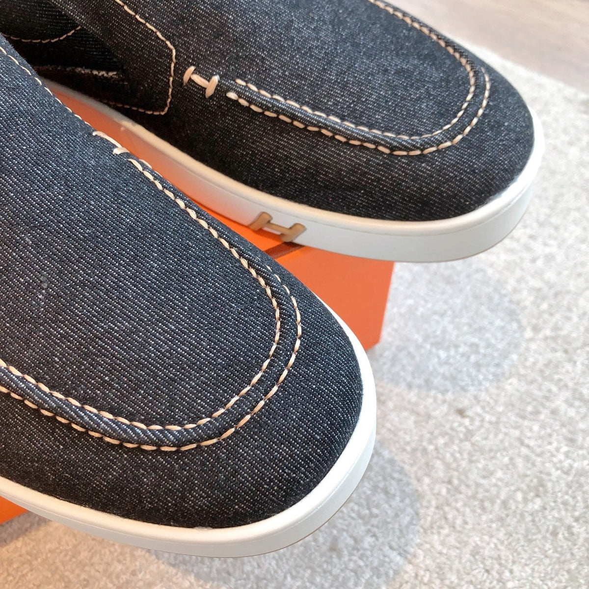 HM Men's Slip on Blue Denim 550836