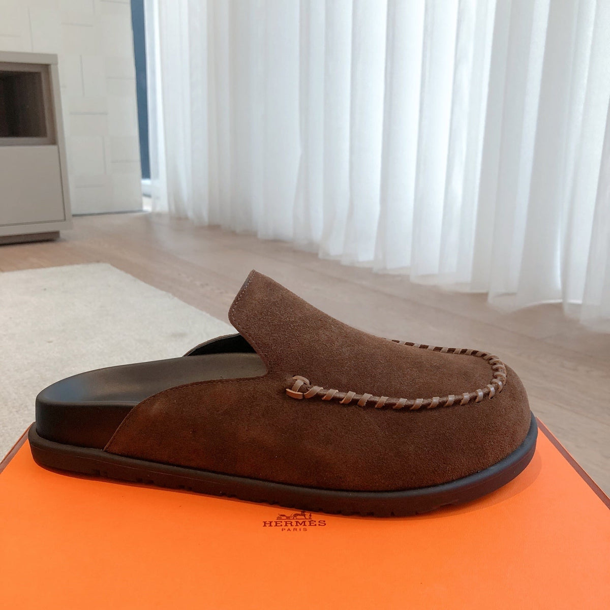 HM Men's 25 Johan Mule Dark Brown Suede 582076