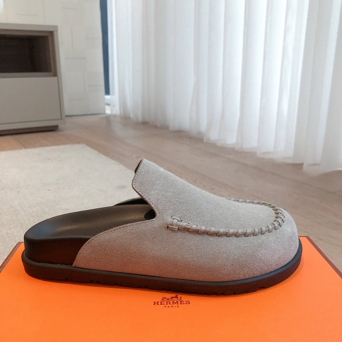 HM Men's 25 Johan Mule Grey Suede 582078