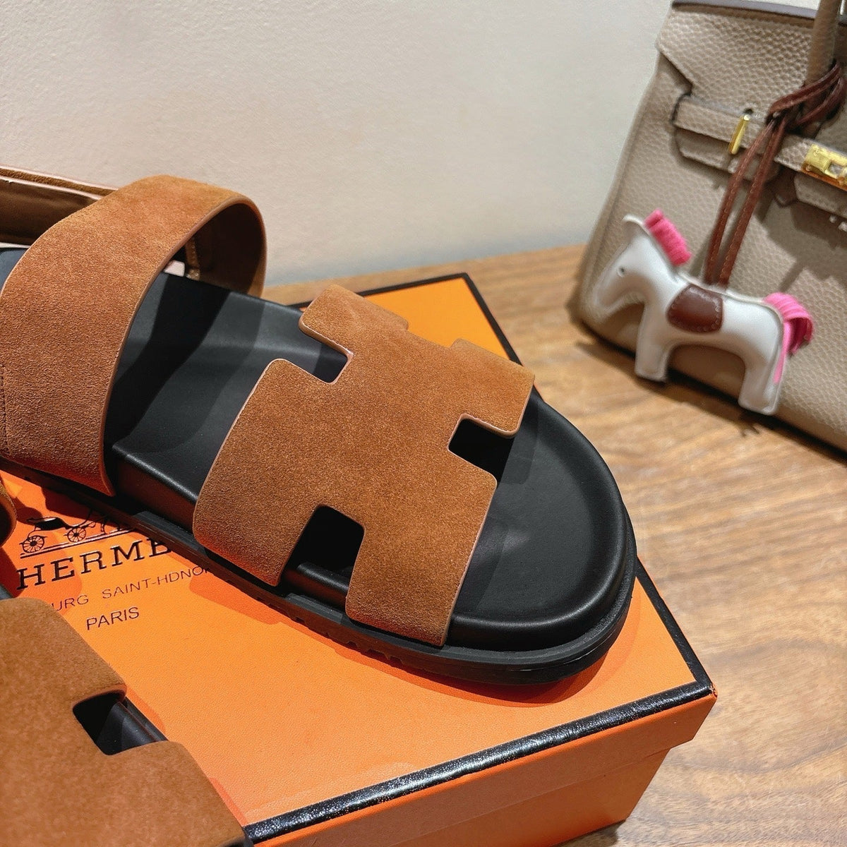 HM Men's 25 Genius Sandals Brown Suede 651347