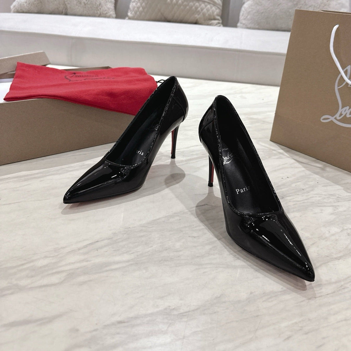 CL 25 Kate Patent Leather Pumps Black Gloss Calfskin 307529