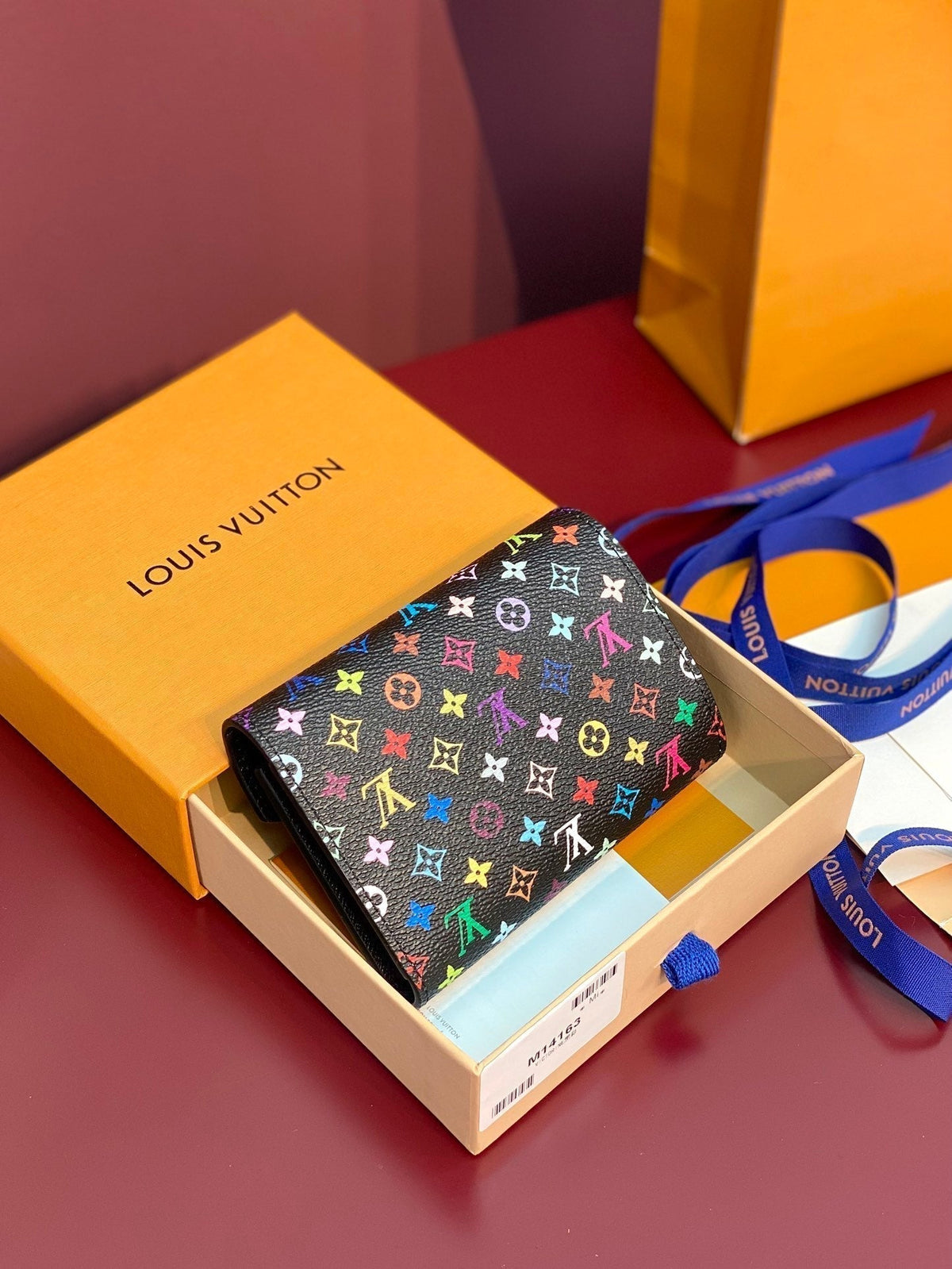 LV x TM Victorine Wallet Black Multicolor Monogram Canvas