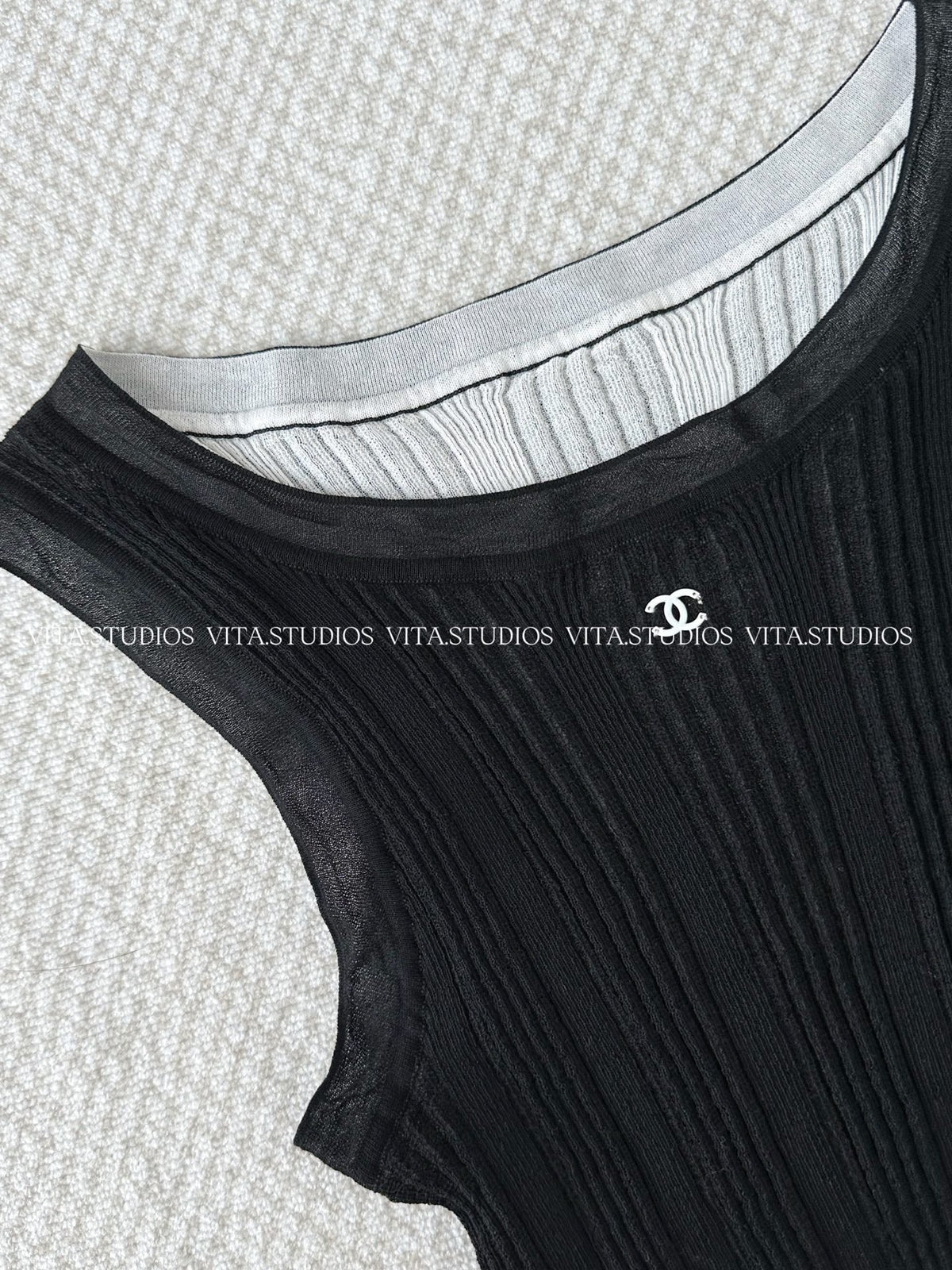 Chanel 2026 Vest Shirt Black Cotton 634555