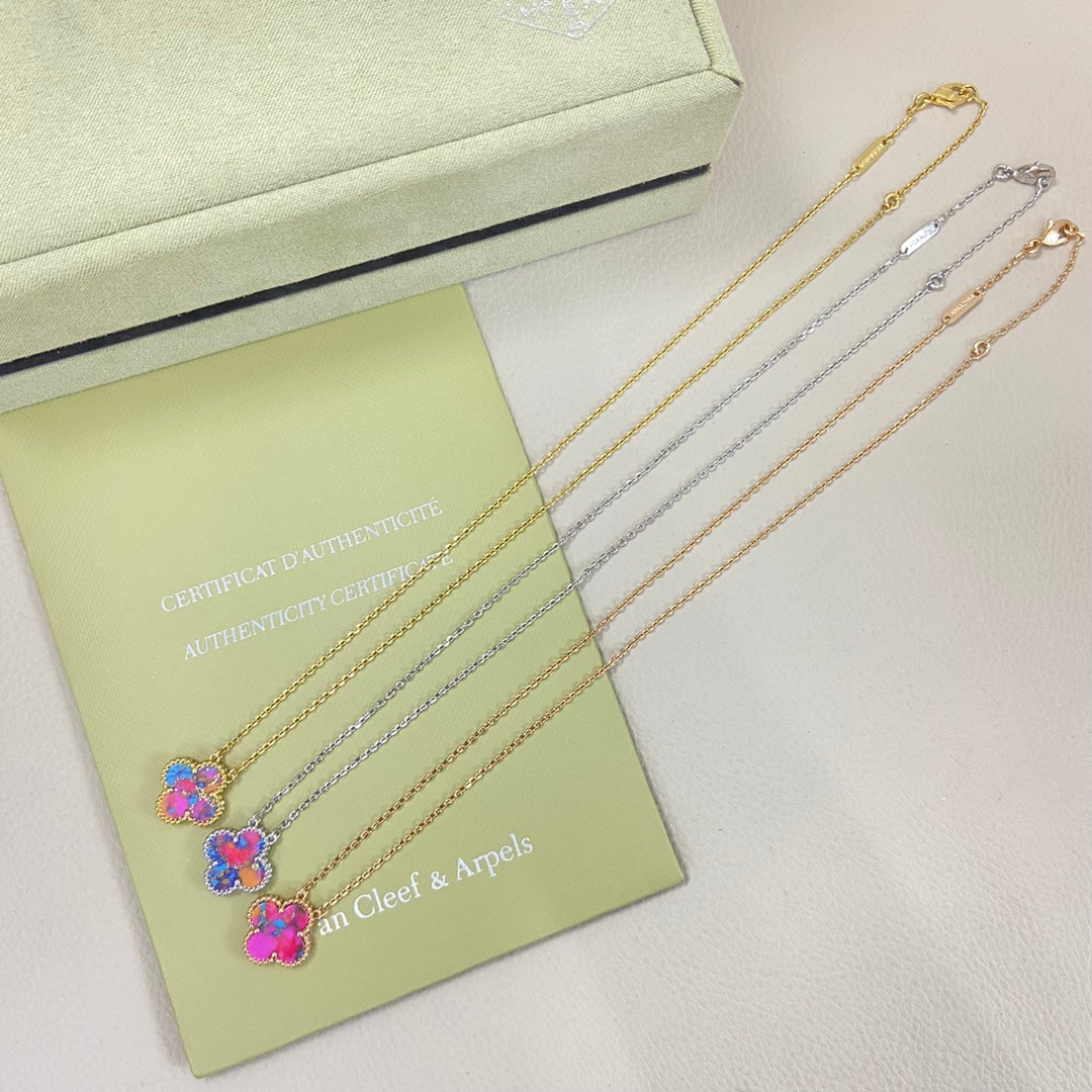 VCA Clover Vintage Pink Mop Necklace